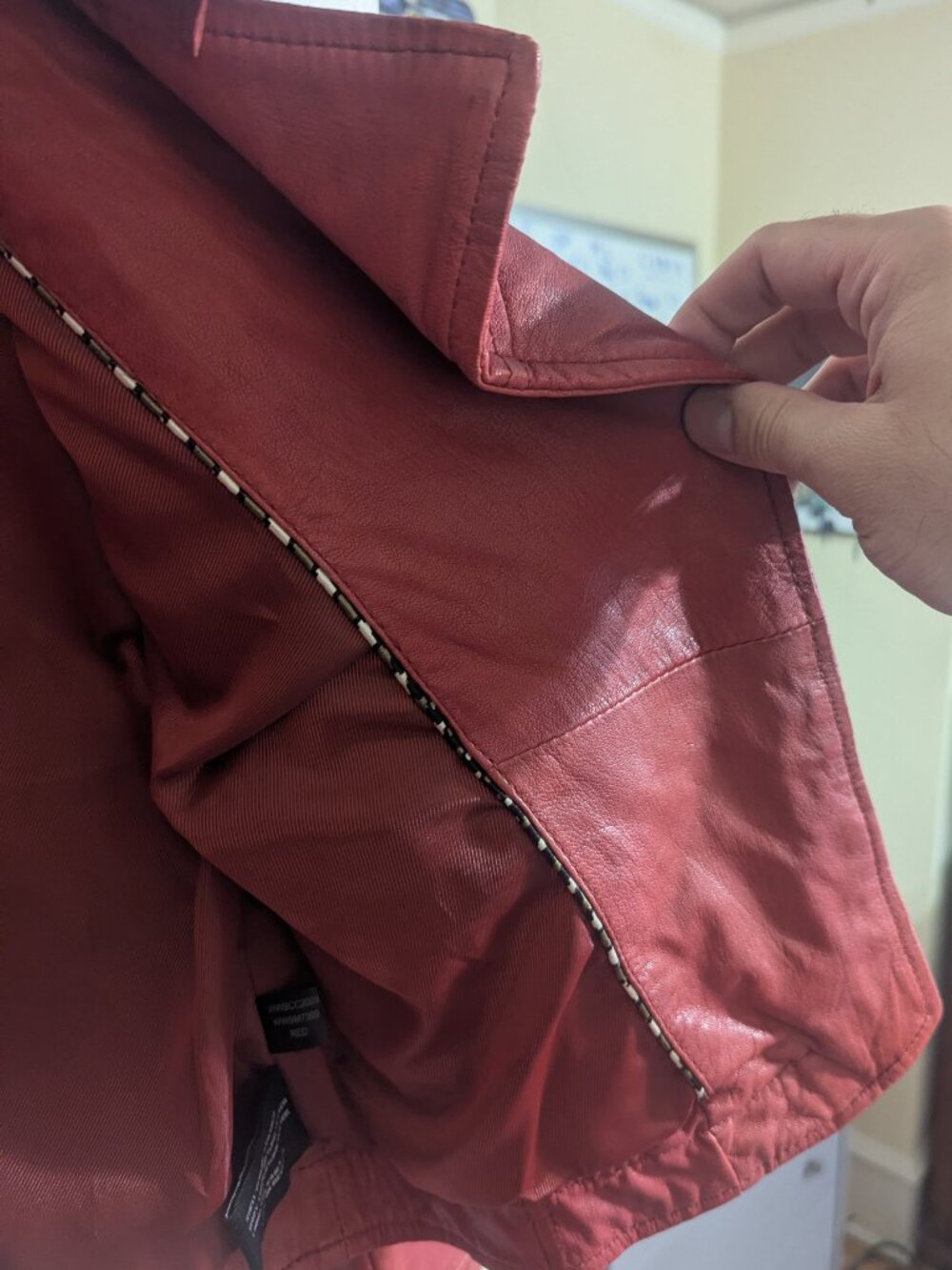 Black Rivet Women Size M Red Leather Jacket - Picture 4 of 13